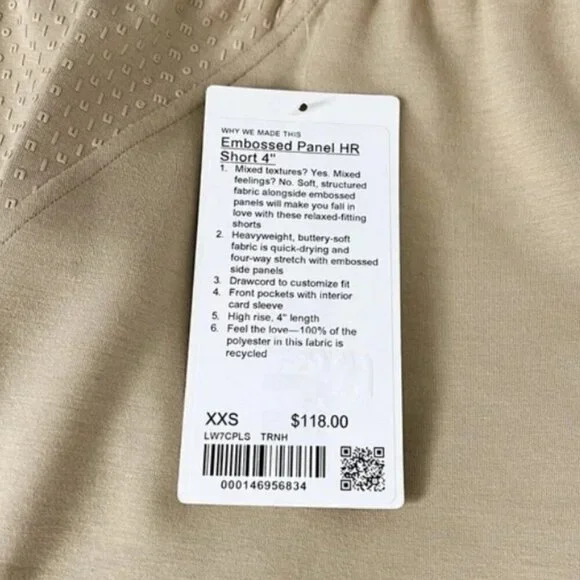 Lululemon NWT Embossed Panel High-Rise Short 4" Trench - Picture 11 of 14